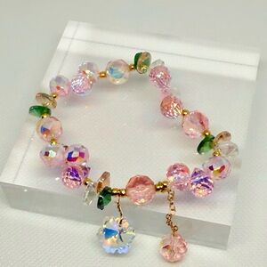 Elegant Pink Crystal Bracelet